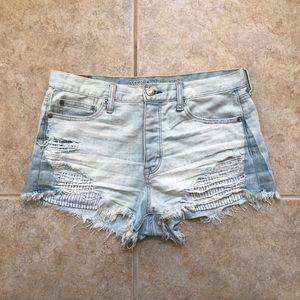 Distressed Denim Shorts